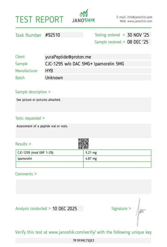 CJC1295 (NO DAC) 5mg + Ipamorelin 5mg
